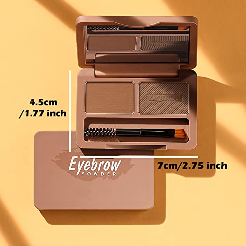 Eyebrow Powder,Dark Brown Light Brown Eyebrows Shaper Brow Pomade Pen Pencil Tint Makeup Kit Set. As Eyeliner Face Contour Hairline Filler For Wo