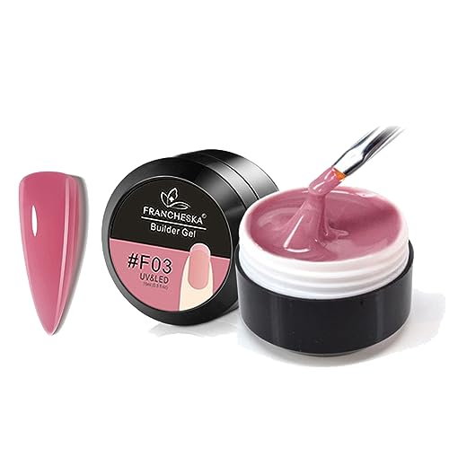 Clear Builder Nail Gel, Builder Gel for Nails Nail Extension Gel UV/LED Nail Base Building Gel for Nail Repair Extension & Modeling Strengthening