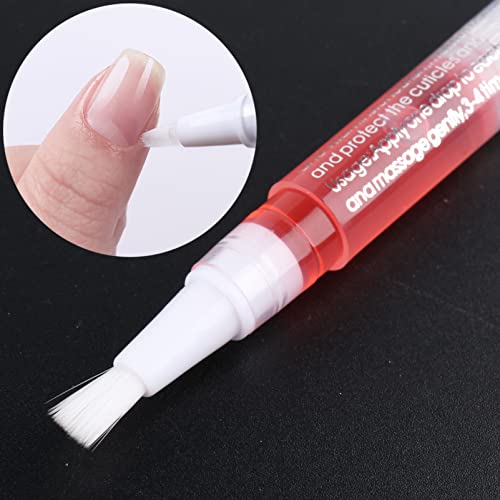 Cuticle Oil Pen for Nail Care, 2PC Nail Oil Pen with Natural Ingredients Revitalize Pen Gel Manicure Pedicure for woman(Various flavor) (Cherry +