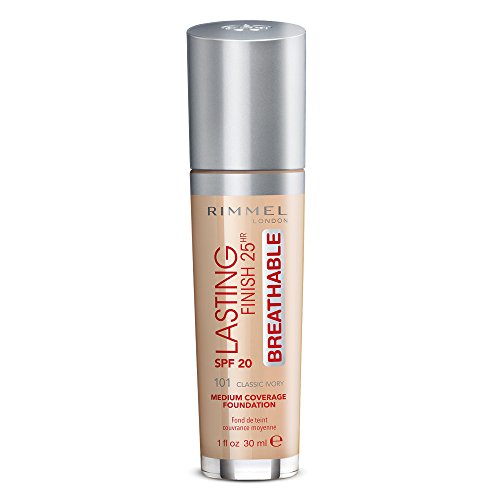 Rimmel London Lasting Finish Breathable Foundation, Spf 20, 101 Classic Ivory