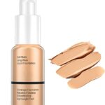 KFiAQ Face Foundation,Liquid Foundation,Foundation Full Coverage Long Lasting 24HR Waterproof Perfect 30ml Matte Oil-Control Concealer,Great Choi