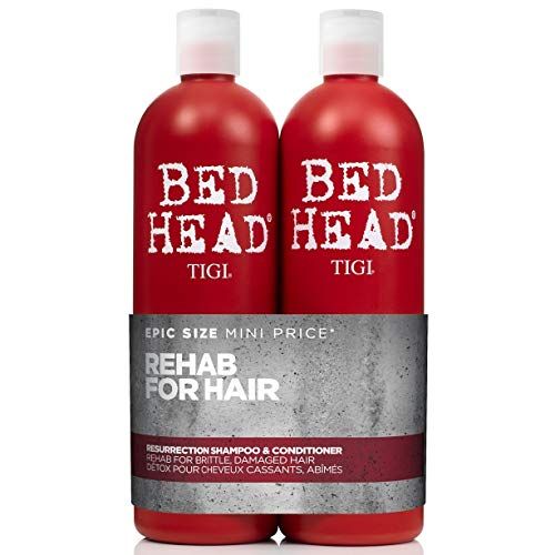 Bedhead by TIGI | Resurrection Shampoo and Conditioner Set | Hair care for brittle and damaged hair | Powerful, regenerating care formula | 2 x 7