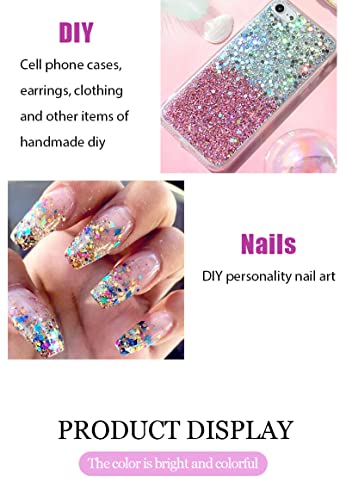 Body Glitter Gel, 50ML Face Glitters Body Gel Sequins Shimmer Liquid Eyeshadow, Mermaid Sequins Liquid Holographic Glitter Gel, Chunky Glitter fo