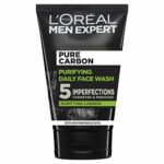 L'Oréal Paris Men Expert Face Wash Pure Charcoal, Glycerin, and Salicylic acid - Blackhead Cleanser for Men, 100 ml (Pack of 1)