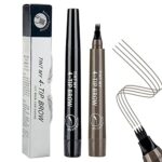 2PCS Eyebrow Pen Waterproof Eyebrow Pencil for Long Lasting,Brow Pen,Liquid Eye Brow Pencil,Dark Brown Eyebrow Tint Eye Brows Make Up, Eyebrow fo