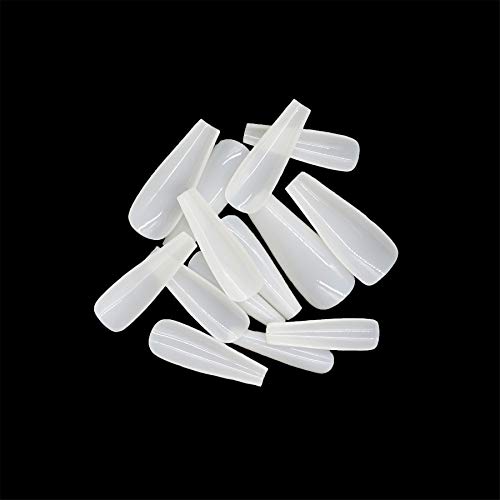 Ballerina Fake Nails 500pcs Clear Acrylic Nails Full Coverage Coffin Artificial Nail Tips Nail Extensions Long Nails 10 Sizes VIVID STELLA