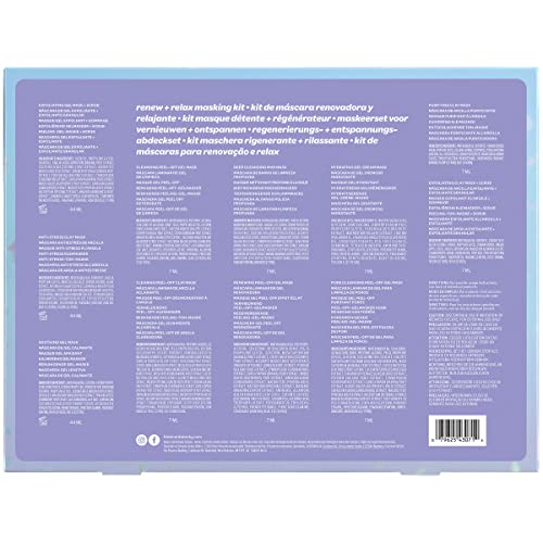 Freeman Limited Edition Renew & Relax Mask Holiday Kit, Face Masks To Soothe, Rejuvenate, and Deep Cleanse Pores, Facial Mask Variety, 12 Piece G