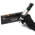 EZ Tattoo Machine Covers - 200pcs (2.4 inch X 7 inch) Disposable Tattoo Pen Machine Bags Transparent White Cartridge Machine Sleeves for Wireless