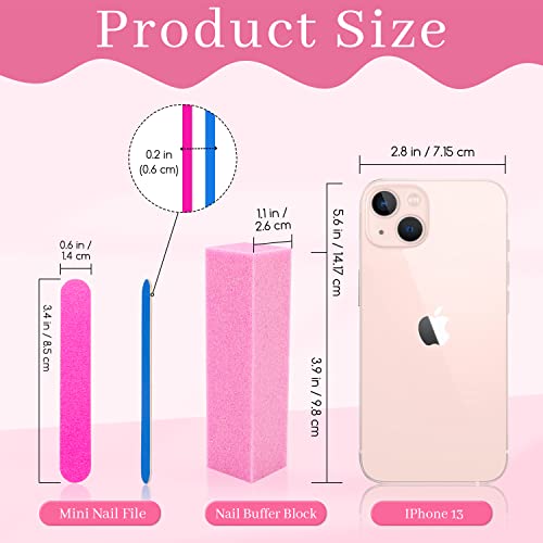 Nail Buffer Block 10PCS, 120 Grit Nail Buffers, 10PCS Mini Nail Files, Nail Files and Buffers Sanding Blocks for Gel Natural Acrylic Nails, Nail