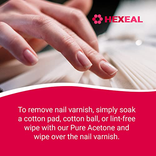 Hexeal ACETONE 99.5% | 5L Professional Nail Polish Remover | Gel Soak Off, Acrylic, Varnish Remover