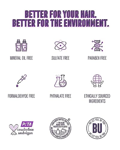 Purple Hair Mask for Blonde, Platinum and Silver Hair - B Uniq Blue Masque to Reduce Brassiness and Condition Dry, Damaged Hair - Sulfate Free To