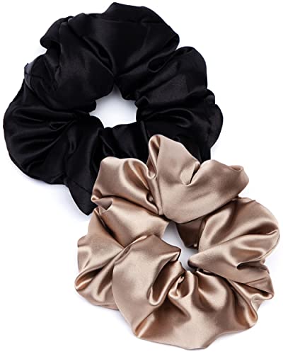 Kitsch Satin Scrunchies - Softer than Silk Scrunchies for Women | Cute Hair Ties & Hair Scrunchies for Hair | Stylish Scrunchie for Teens | Scrun
