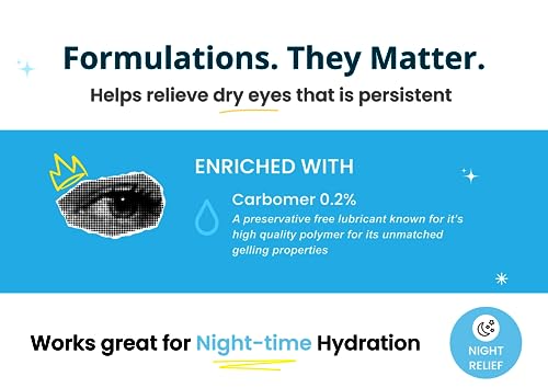 Ocufresh Carbomer Eye Gel Single Dose Vials (Pack of 30) | Dry & Tired Eye Treatment, Lens Friendly, Preservative Free - 0.6 ml Vials