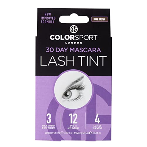 Colorsport London 30 Day Mascara Lash Tint - Volumising Mascara with Semi-Permanent Eyelash Dye, Lasts up to 30 Days with 12 Applications, Black