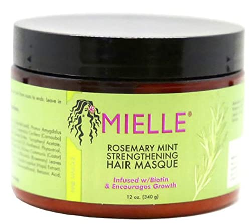 Rosemary Mint Strengthening Hair Masque & Rosemary Mint Strengthening Shampoo by Mielle Organics