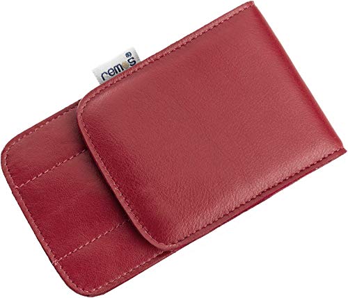 REMOS Manicure Case empty made of genuine leather with space for 4 tools - black