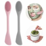 Prasacco 2 PCS Face Mask Applicator, Silicone Facial Mask Brushes for Women Face Mask Skincare Double-head for Mud,Clay,Charcoal Mask, Makeup Bea