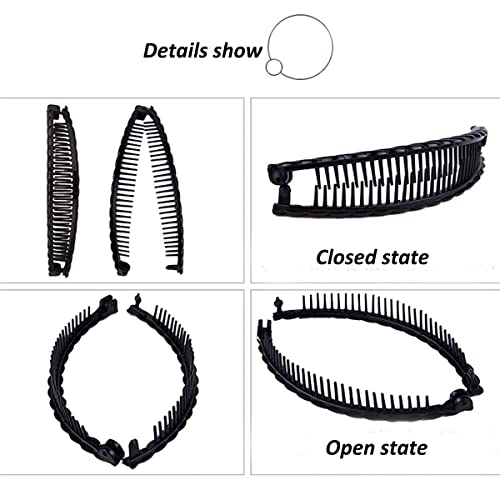 Banana Hair Clips Clincher Combs Bananas Combs Double Banana Clip Fishtail Banana Hair Clip Fish Shape Ponytail Banana Clip Vintage Hair Accessor