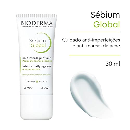 Bioderma Sebium Global Cream for Acne Prone Skin, Intense Purifying Care, 30 ml