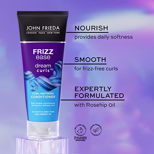 John Frieda Frizz Ease Dream Curls Shampoo and Conditioner Duo Pack 2x 250 ml, Sulphate-Free Shampoo and Conditioner for Naturally Wavy and Curly