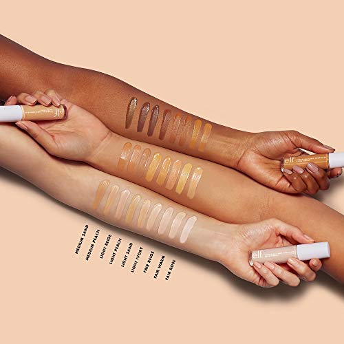 e.l.f., Hydrating Camo Concealer, Lightweight, Full Coverage, Long Lasting, Conceals, Corrects, Covers, Hydrates, Highlights, Light Ivory, Satin