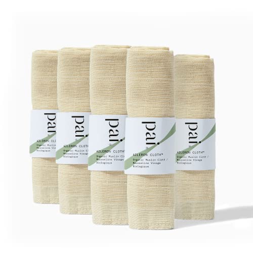 Pai Skincare London | Organic Muslin Face Cloths for Gentle Cleansing and Exfoliation, Reusable Skin Cleansing Wipe for Sensitive Skin. Twin Flye
