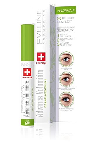 Eveline Cosmetics Concentrated Advance Volumiere Eyelash Growth Serum | 10ml | Strengthening and Thickening Long Lash Conditioner | Innovative Fo