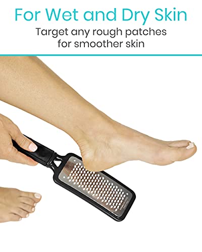 Vive Foot File - Callus Remover Pedicure Tool for Men & Women Foot Care - Dead Skin Scrub Shaver & Rough Patch Eliminator Remover for Dry & Wet T
