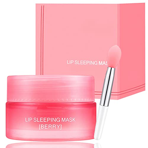 Lip Sleeping Mask, Lip Sleep Mask Overnight Lip Skincare Lip Oils, Lip Moisturiser for Dry Chapped Peeling Cracked Lips Fades Lip Lines, Lip Balm
