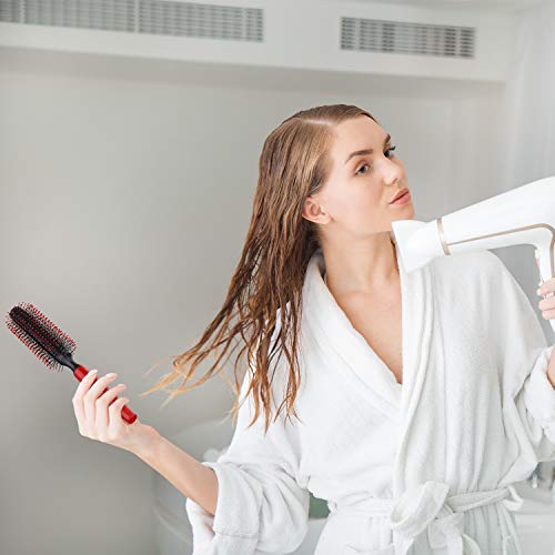 Quiff Roller Round Men's Hair Brush Quiff Comb Round Hair Styling Brush for Blow Drying Hair Styling Tool (1 Pack, Style A)