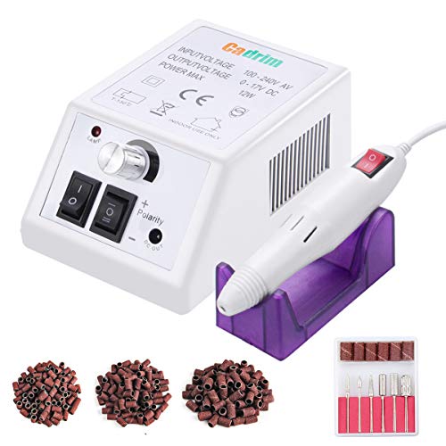 Nail Drill Machine Electric Nail File Drill Set Kit 20000RPM Cadrim Electric Nail Drill Sanding Bands Low Noise Vibration Acrylic Nails Gel Nail