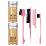 2Pcs Hair Wax Stick with Hair Comb Set,Styling Wax for Smooth Wigs,Edge Control Stick Anti-Frizz Non-greasy,Unisex Hair Pomade Stick for Flyaways