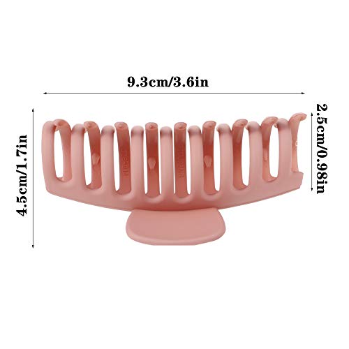 FANTESI 6 PCS Hair Claw Clips Big Claw Clips, Non slip Hair Clip Strong Hold Jaw Clips for Women and Girls Straight, Curly & Wavy Hair (3.6 Inch)