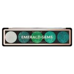Profusion Cosmetics Emerald Gems 5 Shade Glitter Eyeshadow Palette, Multicolour