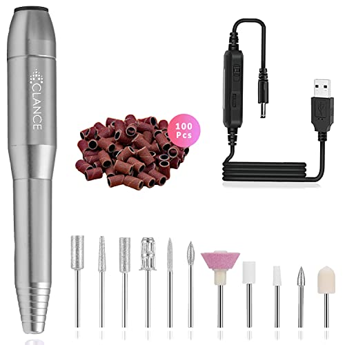 CLANCE Electric Nail Drill - Nail Science Optimized Manicure Pedicure Electric Nail File for Natural & Acrylic Nails | Dream & Create with 11 Mul