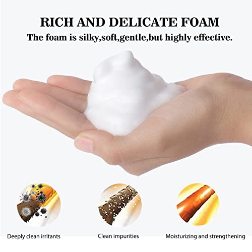 Eyelash Extension Cleanser 60ml+Brush+ Mascara Wand, Mousse Eyelash Shampoo for Eyelash Extensions, Lash Cleaning Kit, Relieve Itching, Eyelash E