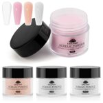 EBANKU Acrylic Powder Set, 4 Colors Acrylic Nail Powder Professional Acrylic Powder for Nail Acrylic Extension, Nail Carving, Long-Lasting, No Na