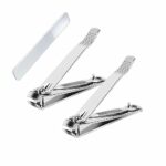 Yovell Nail Clippers Set with Nail File, Heavy Duty Stainless Steel Nail Cutters Sharp Toenail Fingernail Clippers Kit for Men Women