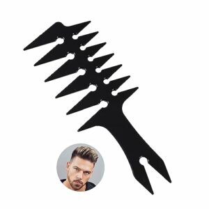1pcs Texture Comb, Black Wide Tooth Styling Comb, Essential Barber Comb for Hair Care and Styling