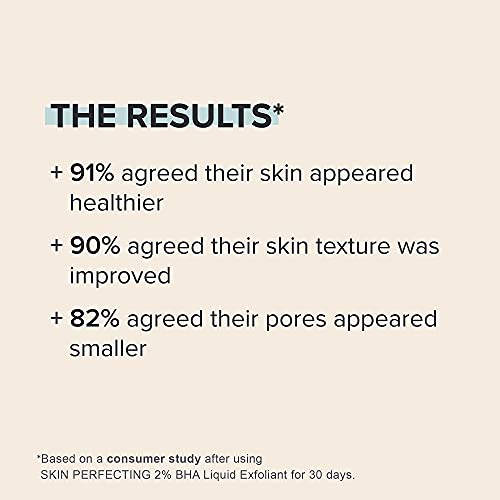 Paula's Choice Skin Perfecting 2% BHA Liquid Exfoliant - Salicylic Acid Peel for Face - Blackhead, Whitehead & Blemish Exfoliator - Combination t