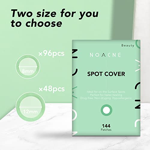 Pimple Patches, Spot Patches, NOACNE Hydrocolloid Patches for Acne Spot Treatment Sticker Anti Blemish Acne Patch 144 Dots, green
