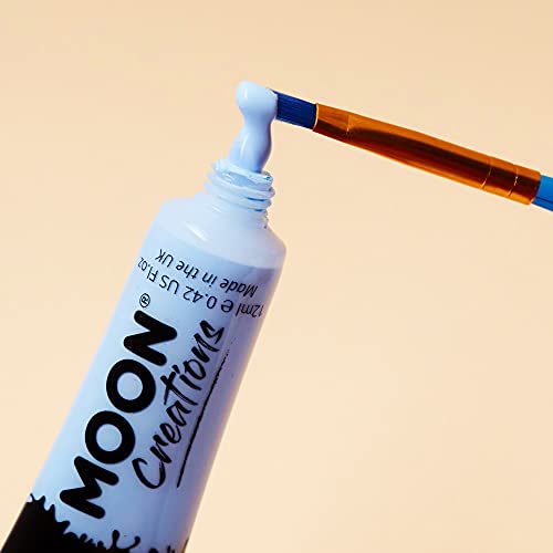 Moon Creations Face & Body Paint Tubes | Primary Set | 12ml | Ready to Use Face Paint | No Flake | Cruelty Free, Made in UK | Face Paint for Kids