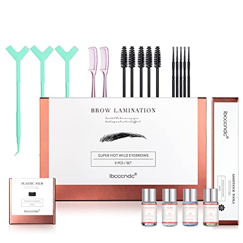 Eyebrow Lamination Kit,Professional Brow Lift Kit,DIY Eye Brow Lift Kit for Natural Trendy Shaping Brow,Thicker Brows, Easy to Use and Long Lasti