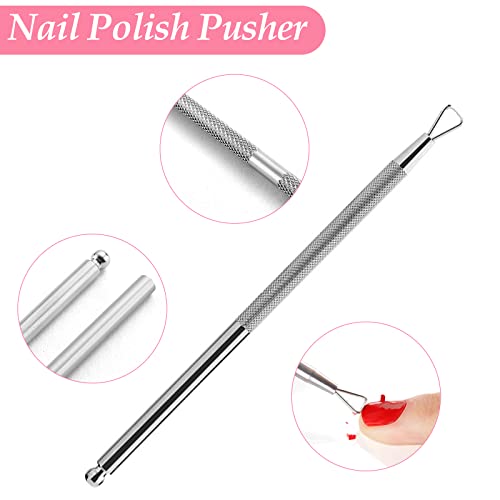 Gel Nail Polish Remover Tools Kit, VEGCOO 10 Pcs Nail Polish Remover Clips, 4 Nail Files, 200 Pcs Nail Wipe Cotton Pads, 2 Cuticle Pusher & a Nai