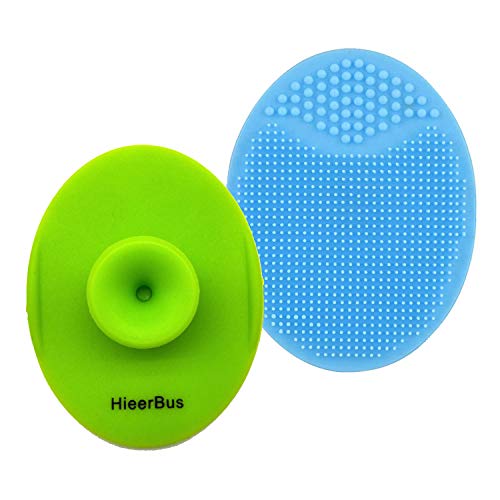HieerBus Facial Cleansing Brush,Soft Silicone Face Scrubber,Facial Exfoliation Scrub for Massage Pore Cleansing Blackhead Removing Deep Scrubbing