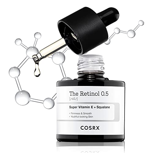 COSRX Retinol 0.5 Oil, Anti-aging Serum with 0.5% Retinoid Treatment for Face, Reduce Wrinkles, Fine Lines, and Signs of Aging, Gentle Skin Care