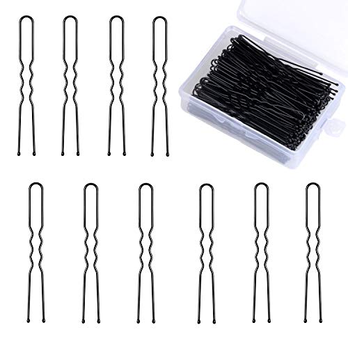 Bun Pins,U Shaped Hair Pins Hair Pins,50 PCS Bobby Pins Hair Clips Hair Styling Pins for Women Girls (Blonde-U)