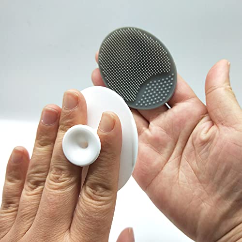 HieerBus Facial Cleansing Brush,Soft Silicone Face Scrubber,Facial Exfoliation Scrub for Massage Pore Cleansing Blackhead Removing Deep Scrubbing