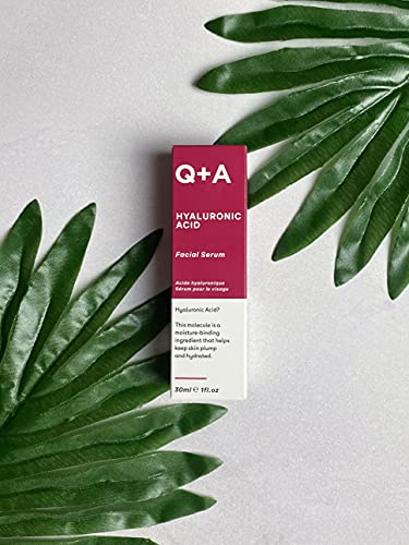 Q+A Hyaluronic Acid Facial Serum. A hydrating Hyaluronic Acid serum for healthy and plump skin. Works as a moisturiser for your face, Vegan Frien