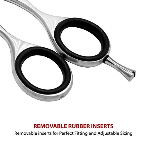 Professional Hair Cutting 6.5" Barber Scissors, Stainless Steel, with Finger rest, Lightweight Razor Edge Salon Standard Haircut Shears - Choice